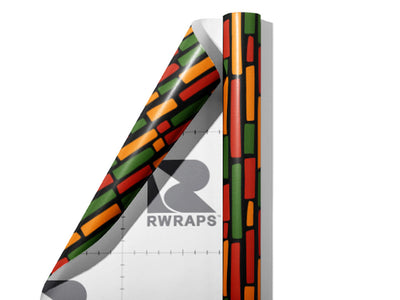 Small Rastafarian Brick Wrap Film Sheets~Rwraps Series 914 Small Rastafarian Brick Scrolled Sheet~4