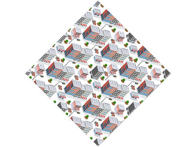 Small Town Sprawl Cityscape Vinyl Wrap Pattern
