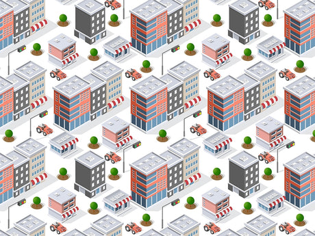 Small Town Sprawl Cityscape Vinyl Wrap Pattern~Rwraps Series 914 Digitally Printed Vinyl Wrap~0