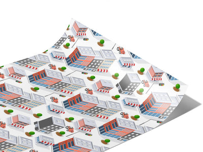 Small Town Sprawl Cityscape Vinyl Wraps~Rwraps Series 914 Digitally Printed Vinyl Wrap~1