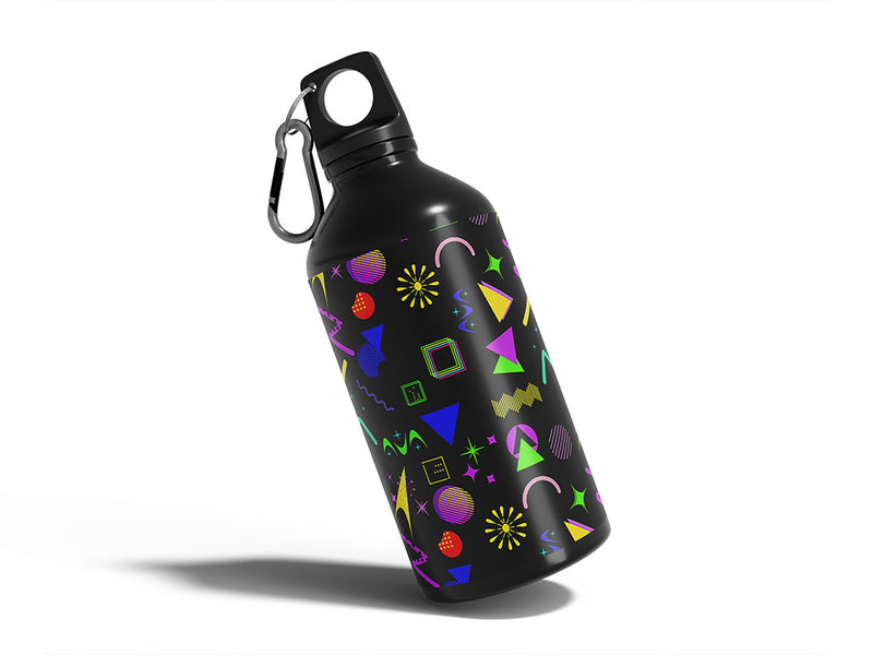small zap retro Water Bottle DIY Stickers