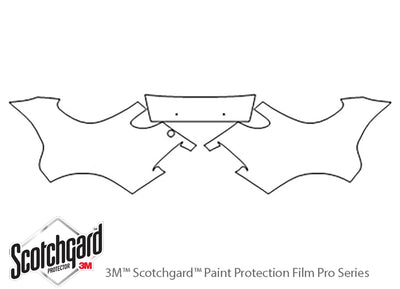 fortwo 3M Clear Bra Bumper Precut PPF Diagram