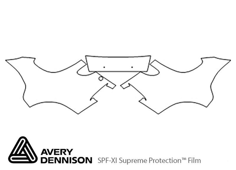 fortwo Avery Dennison Clear Bra Bumper Precut PPF Diagram