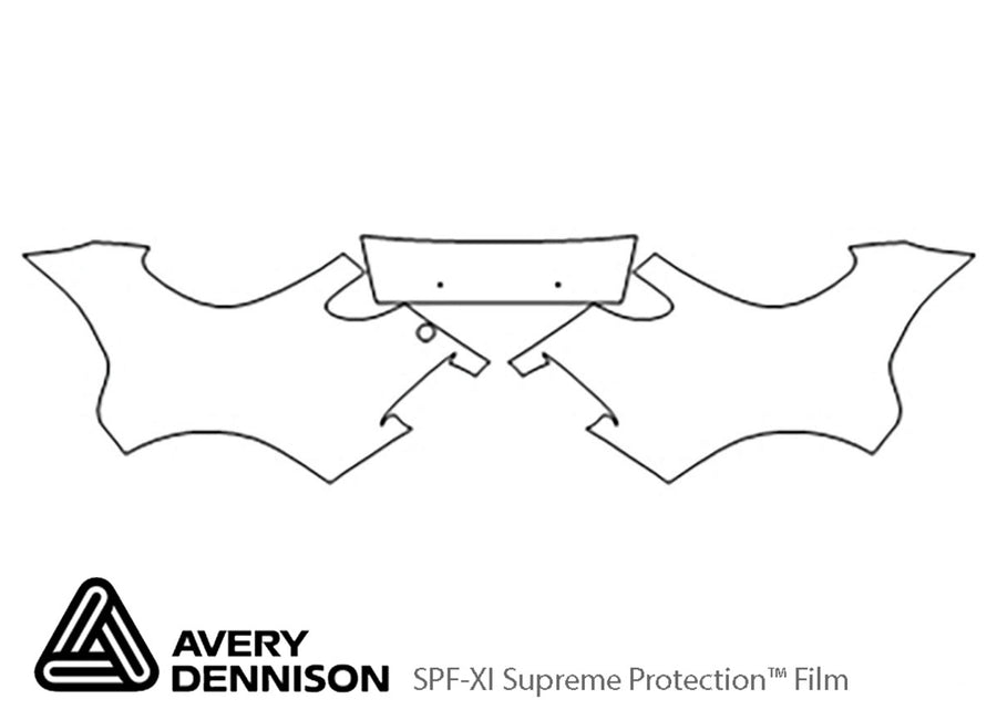 fortwo Avery Dennison Clear Bra Bumper Precut PPF Diagram