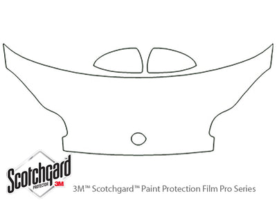 fortwo 3M Clear Bra Hood Precut PPF Diagram