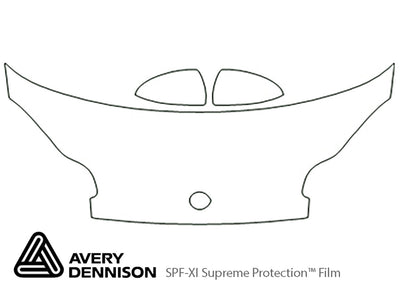fortwo Avery Dennison Clear Bra Hood Precut PPF Diagram