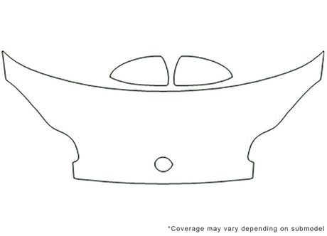 fortwo 3M Clear Bra Hood Precut PPF Diagram