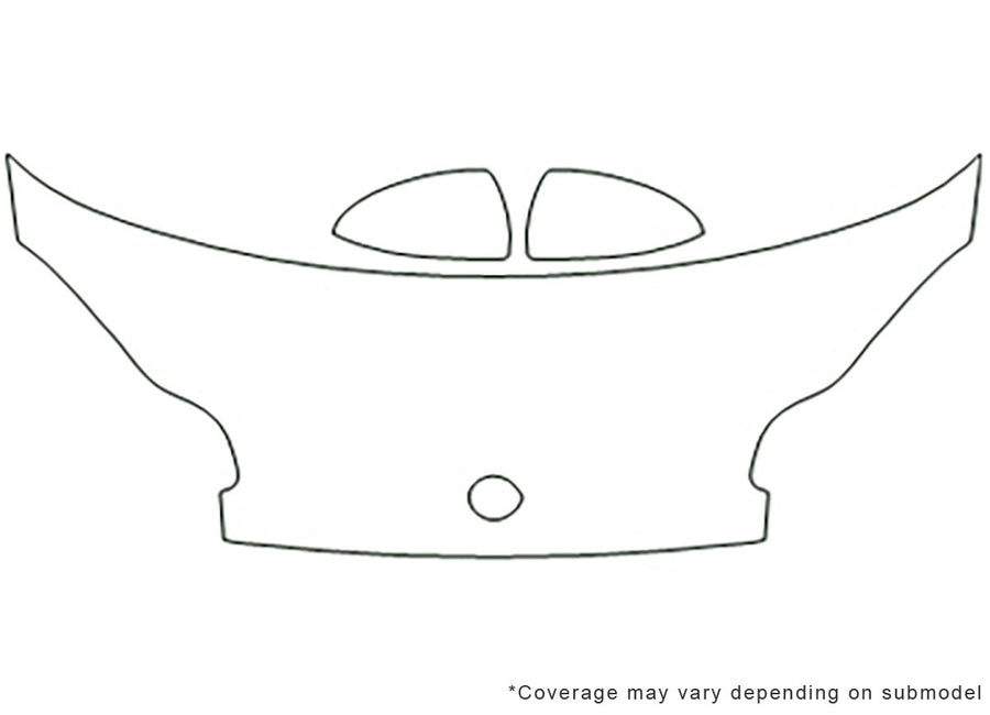 fortwo Avery Dennison Clear Bra Hood Precut PPF Diagram