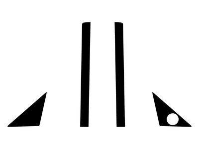 smart fortwo 2008-2015 Carbon Fiber Pillar Trim Diagram