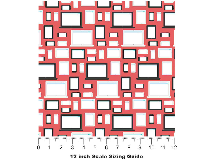 Smarty Pants Technology Vinyl Film Pattern Size 12 inch Scale~Rwraps Smarty Pants Technology Sizing Chart~3