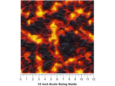 Smelted Earth Lava Vinyl Film Pattern Size 12 inch Scale~Rwraps Smelted Earth Lava Sizing Chart~2