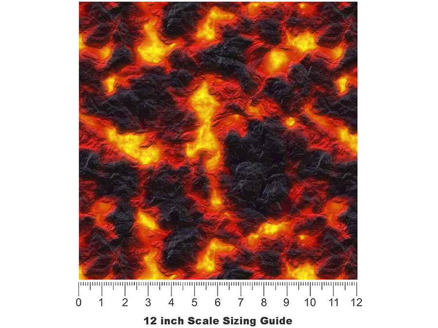 Smelted Earth Lava Vinyl Film Pattern Size 12 inch Scale~Rwraps Smelted Earth Lava Sizing Chart~2