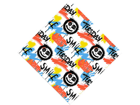 Smile On Graffiti Vinyl Wrap Pattern