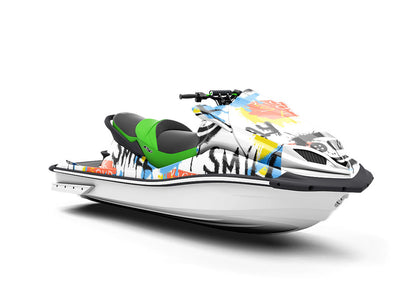 Smile On Graffiti Jet Ski Vinyl Customized Wrap