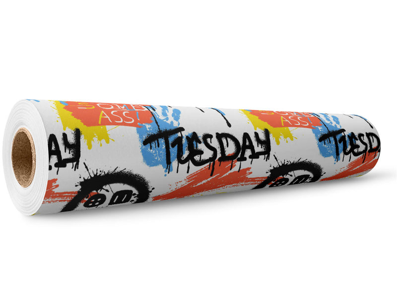 Smile On Graffiti Wrap Film Wholesale Roll~Rwraps Series 914 Digitally Printed Vinyl Roll~5