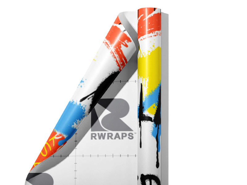 Smile On Graffiti Wrap Film Sheets~Rwraps Series 914 Smile On Graffiti Scrolled Sheet~4
