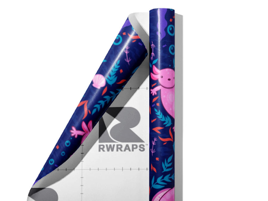 Smiling Salamanders Marine Life Wrap Film Sheets~Rwraps Series 914 Smiling Salamanders Marine Life Scrolled Sheet~3