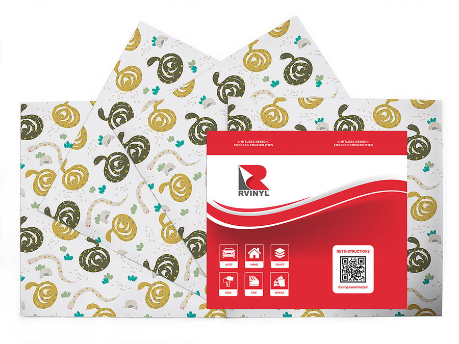 smiling serpents animal Craft Vinyl Sheet Pack