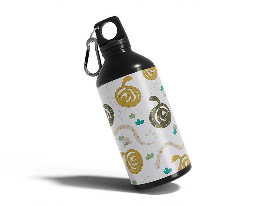 smiling serpents animal Water Bottle DIY Stickers