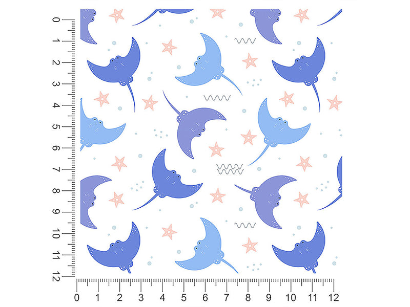 smiling stingray salt water 1ft x 1ft Craft Sheets
