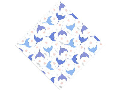 Smiling Stingray Marine Life Vinyl Wrap Pattern