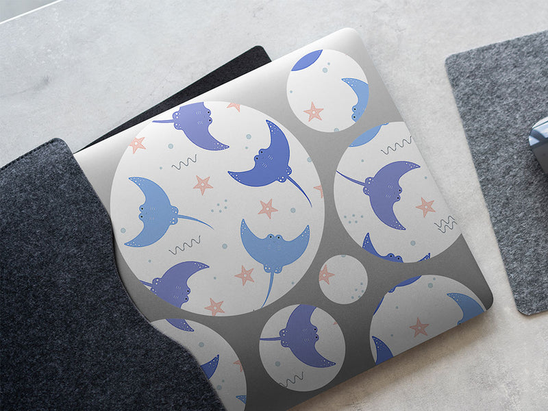 smiling stingray salt water DIY Laptop Stickers