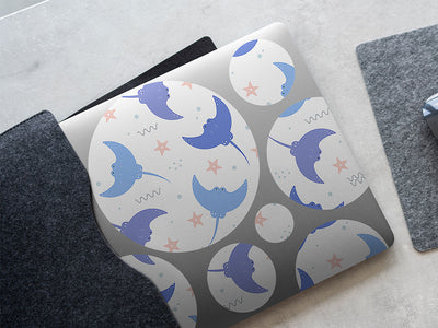 smiling stingray salt water DIY Laptop Stickers