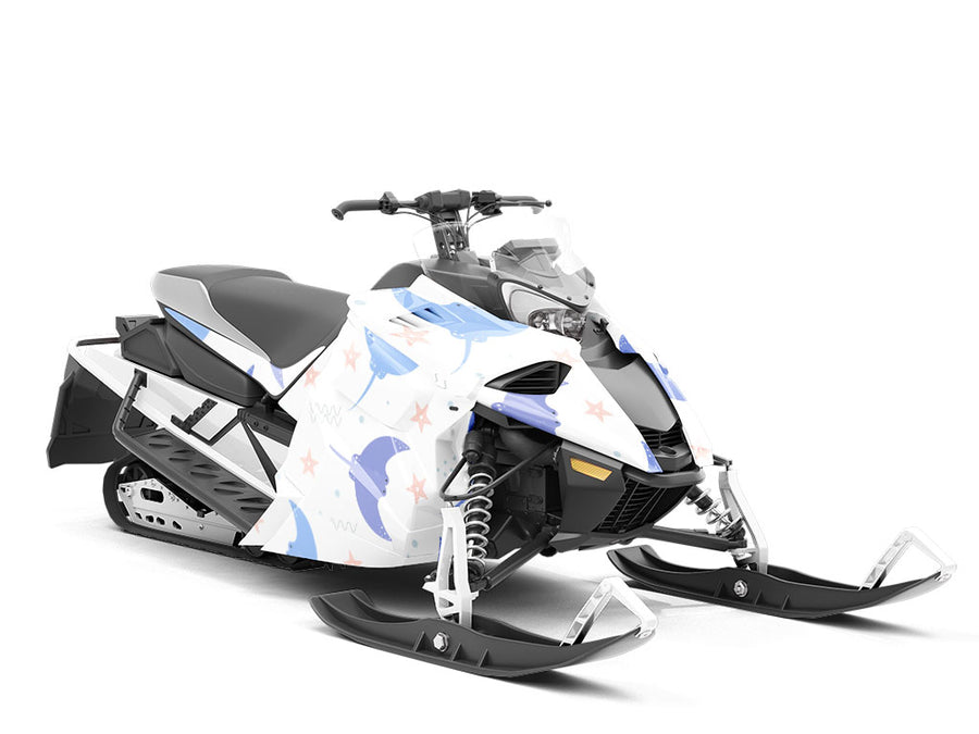 Smiling Stingray Marine Life Custom Wrapped Snowmobile