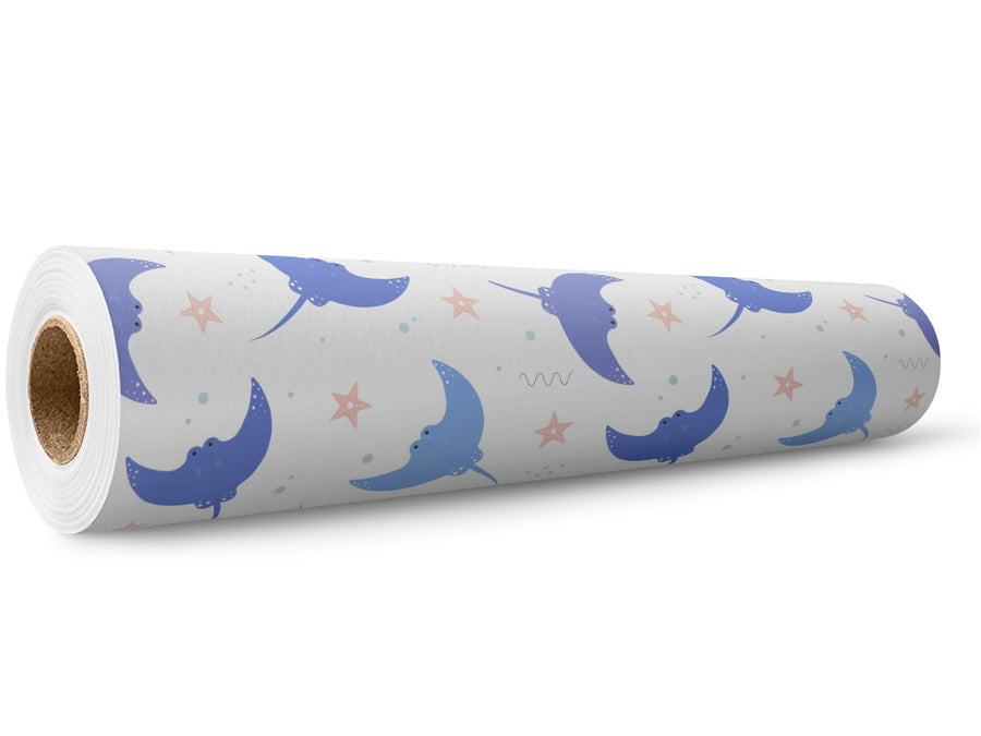 Smiling Stingray Marine Life Wrap Film Wholesale Roll~Rwraps Series 914 Digitally Printed Vinyl Roll~5