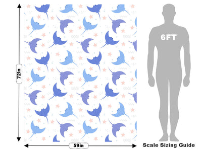 Smiling Stingray Marine Life Vehicle Wrap Scale~Rwraps Series 914 Smiling Stingray Marine Life Measurements~1