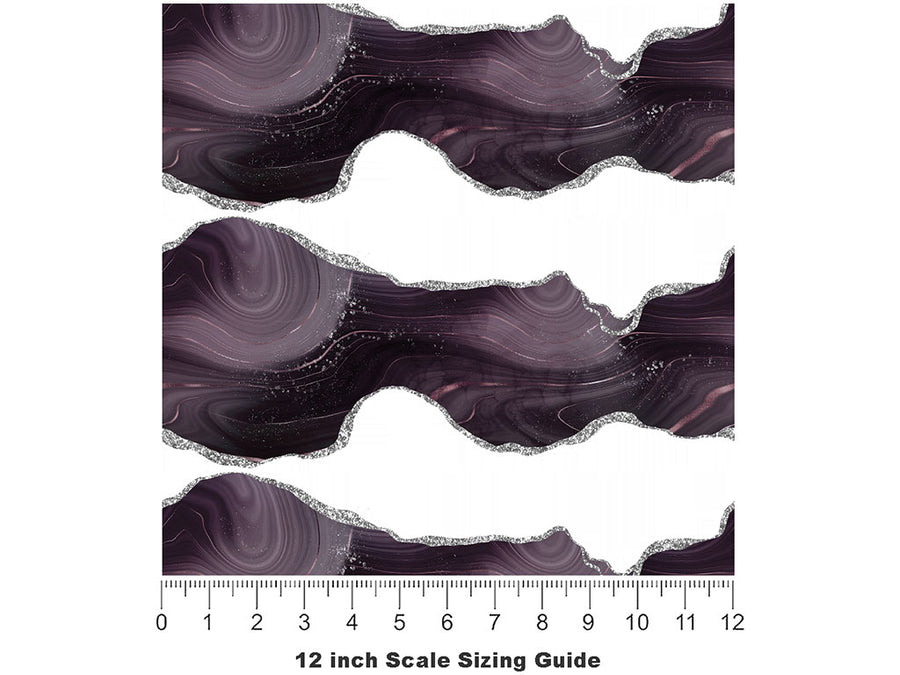 Smokey Quartz Gemstone Vinyl Film Pattern Size 12 inch Scale~Rwraps Smokey Quartz Gemstone Sizing Chart~2