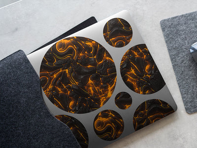 smoldering mess lava DIY Laptop Stickers