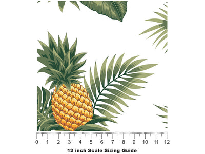 Smooth Cayenne Fruit Vinyl Film Pattern Size 12 inch Scale~Rwraps Smooth Cayenne Fruit Sizing Chart~2
