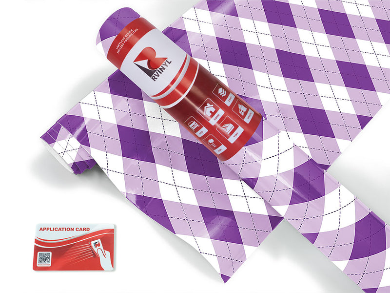 smooth indigo argyle Craft Vinyl Roll