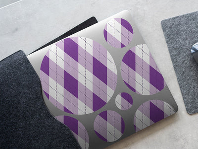 smooth indigo argyle DIY Laptop Stickers