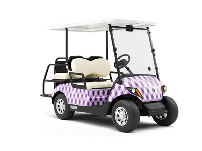 Smooth Indigo Argyle Wrapped Golf Cart