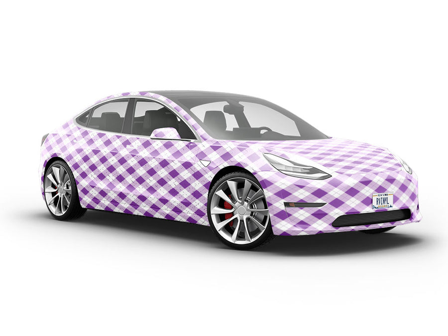 Smooth Indigo Argyle Vehicle Vinyl Wrap