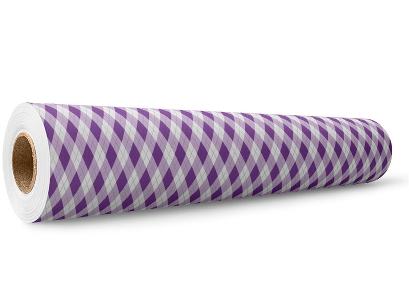 Smooth Indigo Argyle Wrap Film Wholesale Roll~Rwraps Series 914 Digitally Printed Vinyl Roll~5