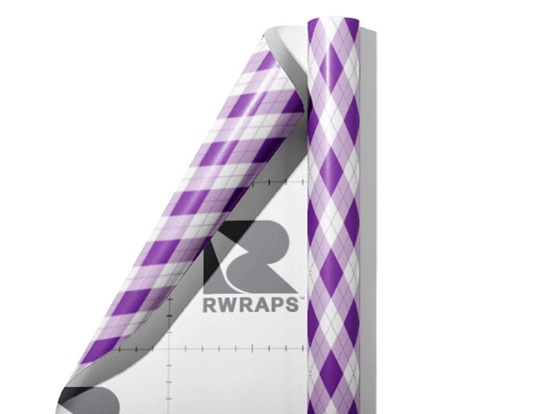 Smooth Indigo Argyle Wrap Film Sheets~Rwraps Series 914 Smooth Indigo Argyle Scrolled Sheet~3
