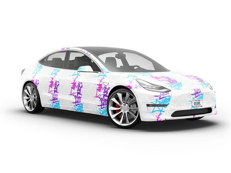 Smooth Layers Graffiti Vehicle Vinyl Wrap