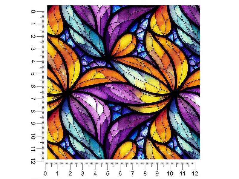 smooth petals stained glass 1ft x 1ft Craft Sheets