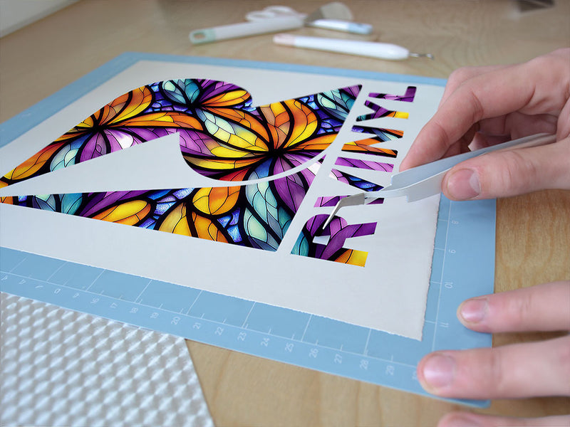 smooth petals stained glass Easy Weed Craft Vinyl