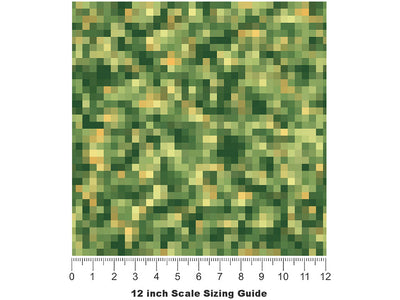 Snack Pistachios Pixel Vinyl Film Pattern Size 12 inch Scale~Rwraps Snack Pistachios Pixel Sizing Chart~2