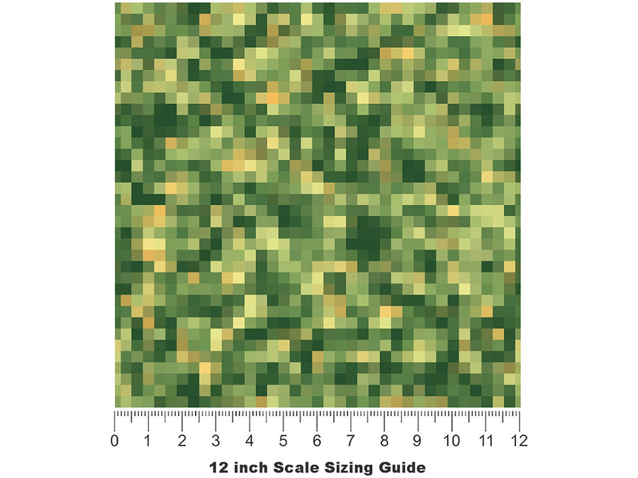 Snack Pistachios Pixel Vinyl Film Pattern Size 12 inch Scale~Rwraps Snack Pistachios Pixel Sizing Chart~2