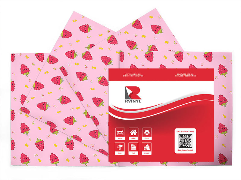 snack smiling back fruit Craft Vinyl Sheet Pack
