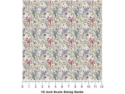 Snarling Wyvern Fantasy Vinyl Film Pattern Size 12 inch Scale~Rwraps Snarling Wyvern Fantasy Sizing Chart~2