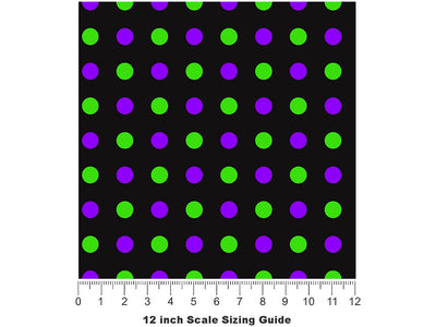 Sneaking Suspicion Polka Dot Vinyl Film Pattern Size 12 inch Scale~Rwraps Sneaking Suspicion Polka Dot Sizing Chart~2