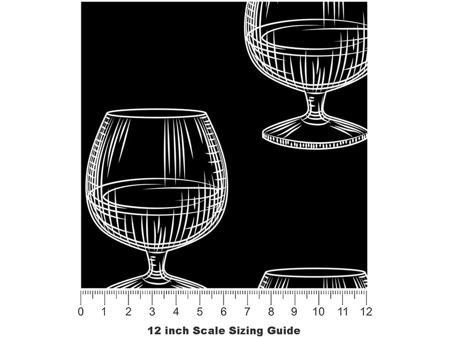 Sniff the Snifter Alcohol Vinyl Film Pattern Size 12 inch Scale~Rwraps Sniff the Snifter Alcohol Sizing Chart~2