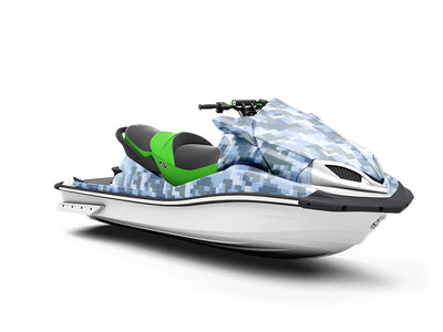 Snow and Sleet Pixel Jet Ski Vinyl Customized Wrap