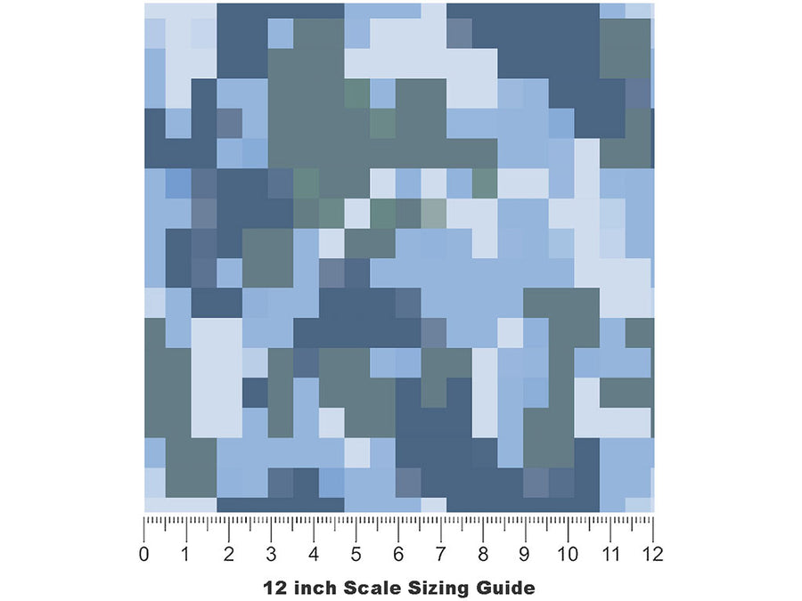 Snow and Sleet Pixel Vinyl Film Pattern Size 12 inch Scale~Rwraps Snow and Sleet Pixel Sizing Chart~2